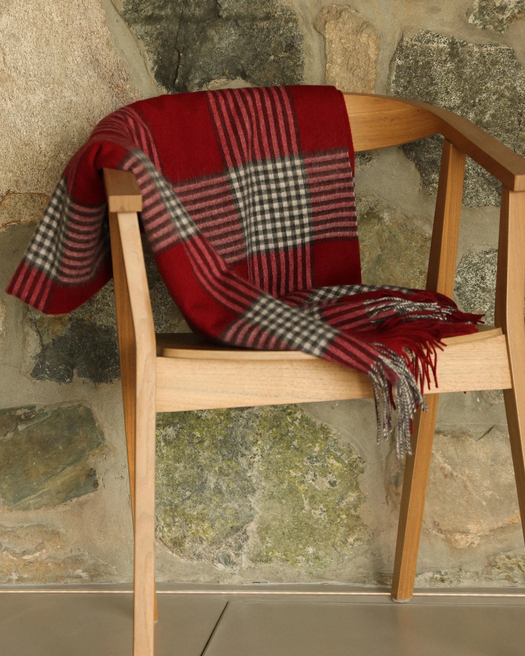 Camel Combo Glen Plaid Woven Throw