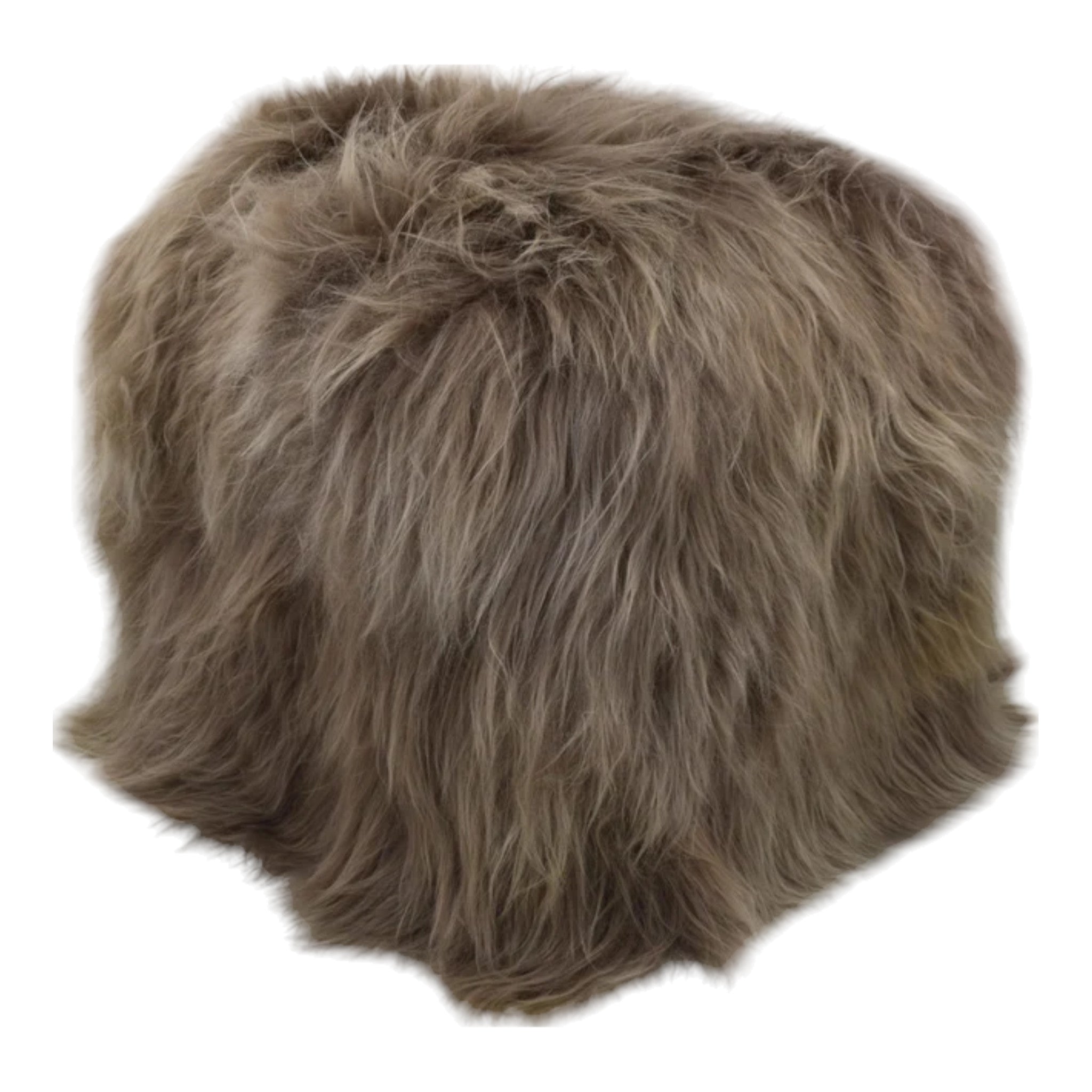 Icelandic Sheep Pouf- Taupe 18" x 18" x 18"