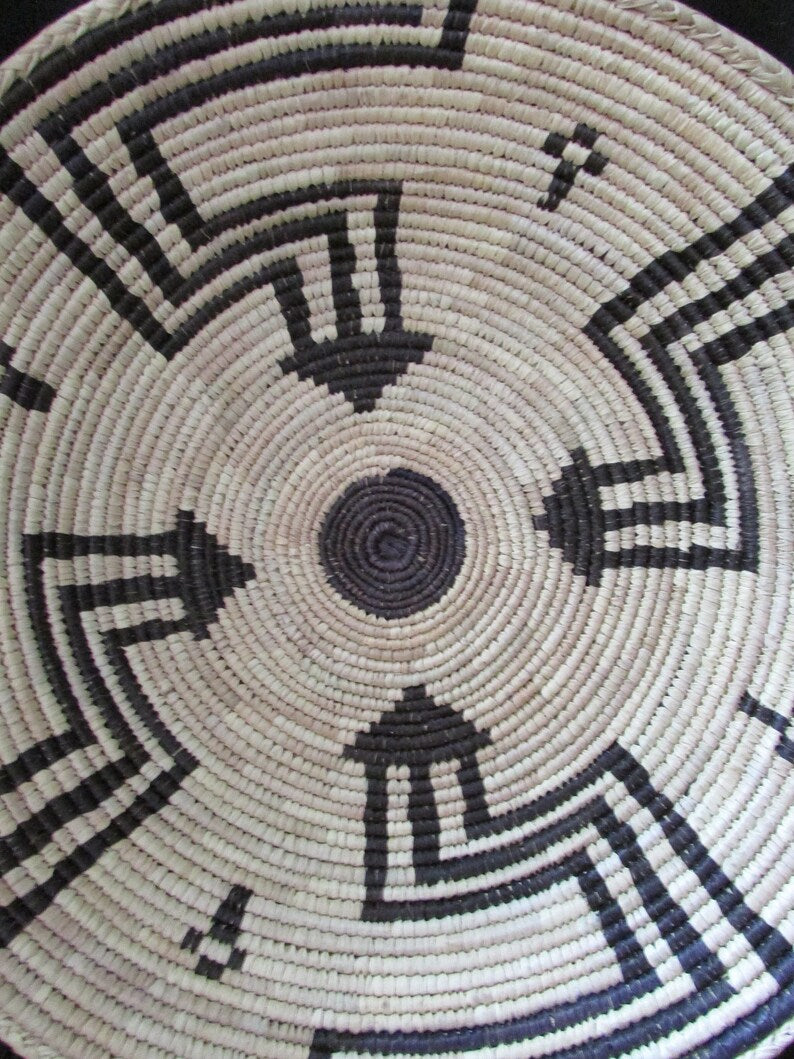 Native American Pima Design Basket 15 1/4" Dia