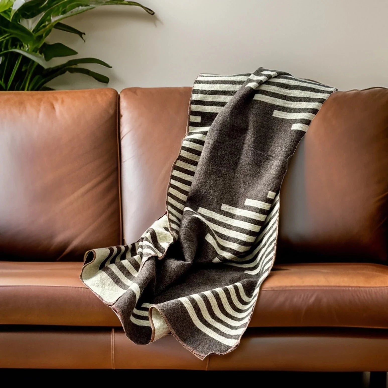 Andean Alpaca Wool Throw, Coffee