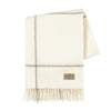 Ecru & Taupe Windowpane Cashmere Throw