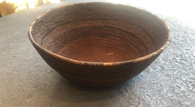 Hand Woven Bowl- Brown and Rust