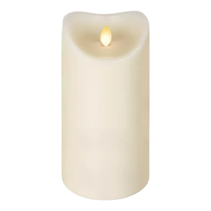 Ivory LED Wax Pillar Candle