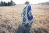 Andean Alpaca Wool Blanket - Ocean Breeze, reverse side view