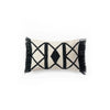 Black and Ivory Outdoor Lumbar Pillow- Set of 2