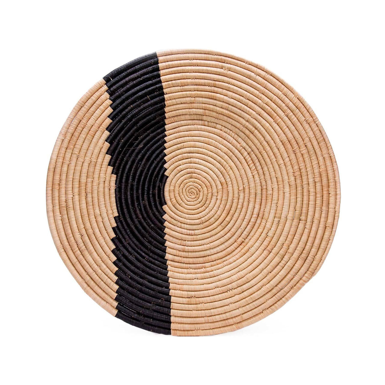 Striped Raffia Woven Wall Art Plate