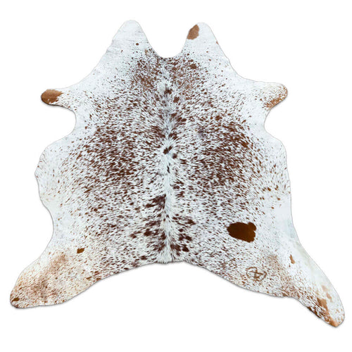 Brown and White Speckled Cowhide