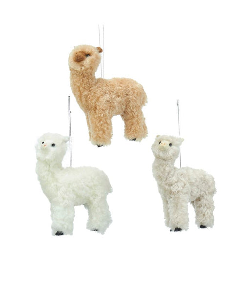 Alpaca Ornaments, Set of 2