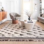 Geometric Faux Fur Rug Collection - Room View