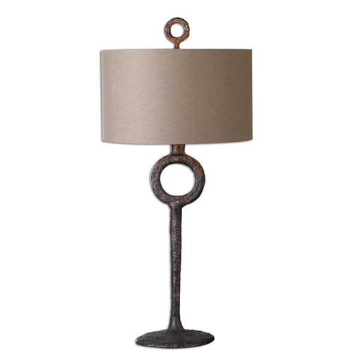 Hammered Cast Iron Table Lamp