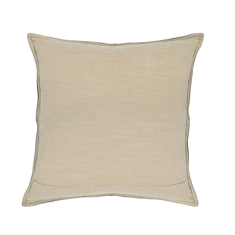 Brown Leather Pillow - Back