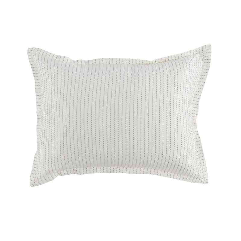 Grey Stitch Pattern Duvet Set - Pillow Sham