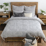 Grey Embroidered Duvet and Sham