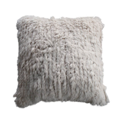 Knitted Rabbit Grey Pillow