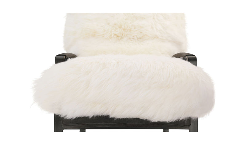 Hanly Accent Chair - Front View of Sheepskin Seat Cushion