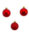 60MM Shatterproof Red Ball Ornaments - Closeup