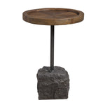 Rustic Elm Accent Table