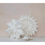25"H Paper Snowflake Ornament, White