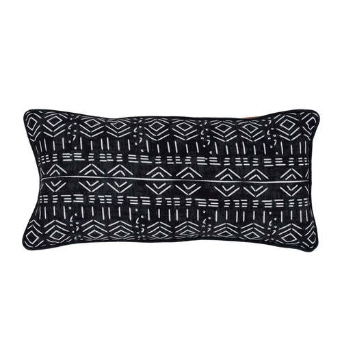 Zulu Indoor/Outdoor Pillow - Black